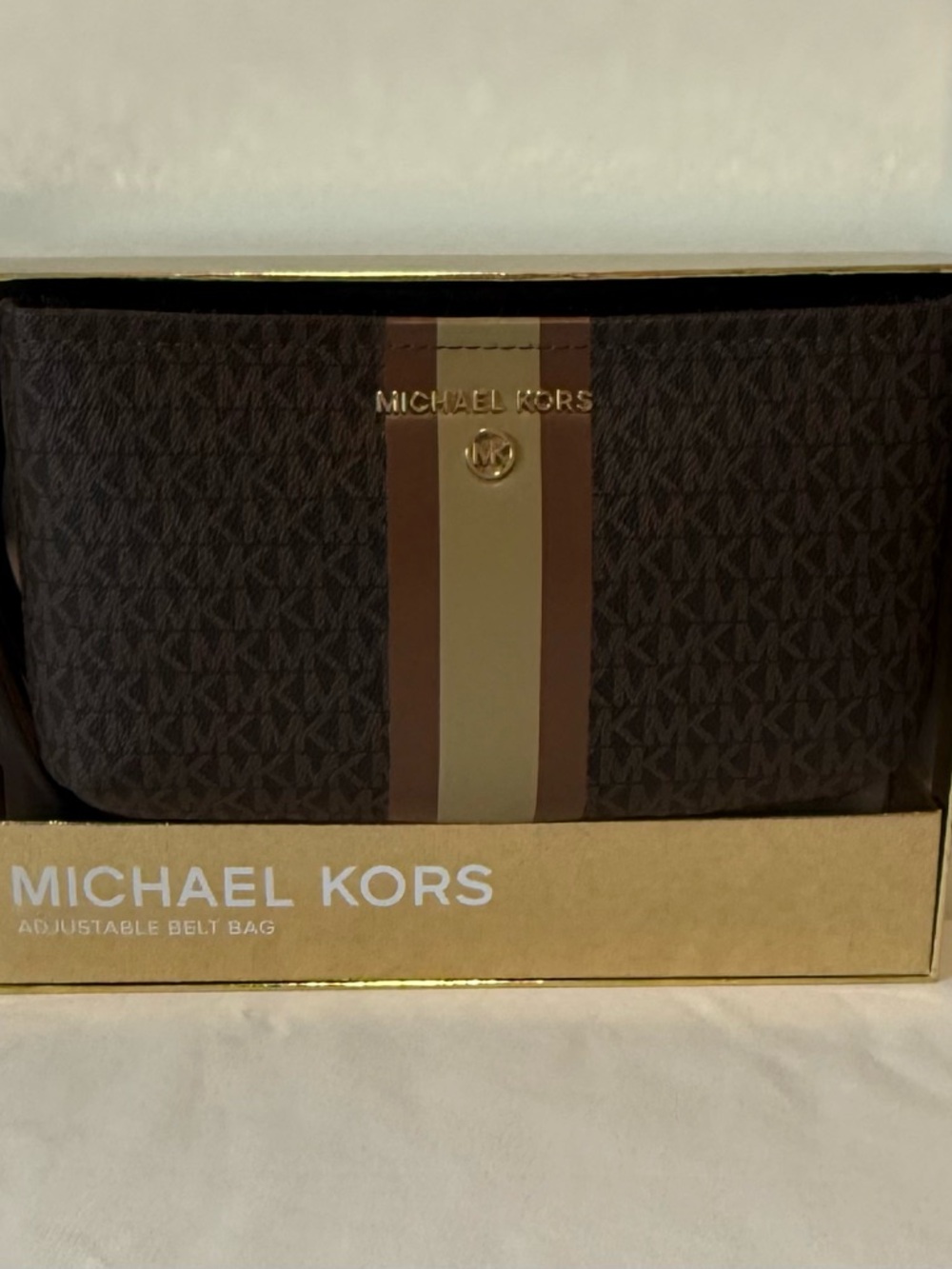 Michael Kors Brown and Tan Belt Bag Fanny pack Chest bag. man or woman